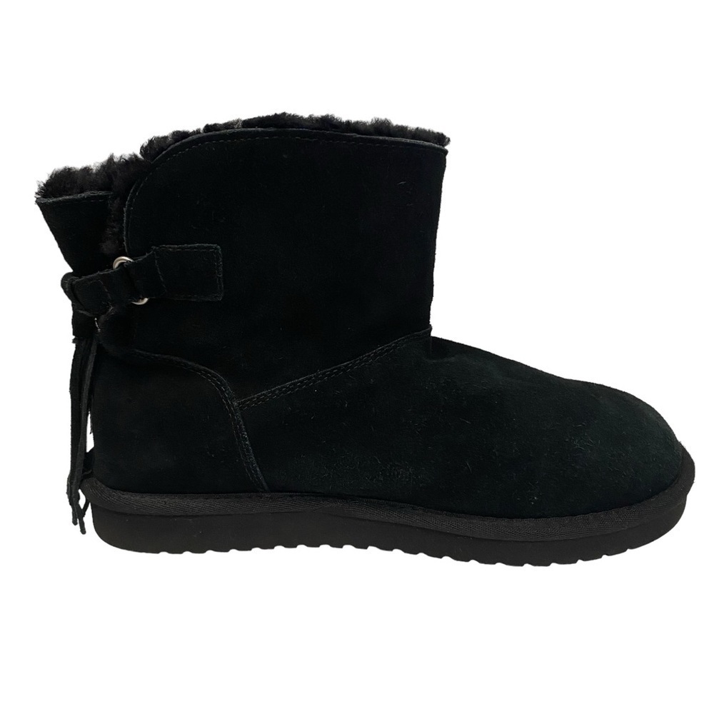 Koolaburra by UGG Women's Jaelyn Mini Black Suede Fur Boots Size 10 - Picture 7 of 16